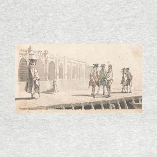 A Group of Men on Westminster Pier by Paul Sandby by Classic Art Stall